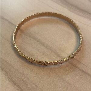 Kendra Scott Gold Floral Bangle, not produced